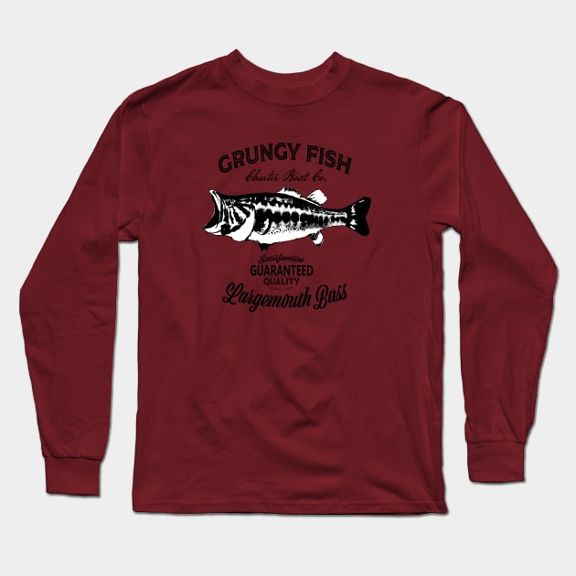 Grungy Fish Long Sleeve T-Shirt by PeggyNovak